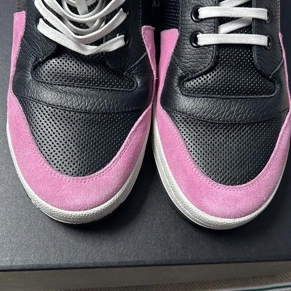 SAINT LAURENT Black & Blue SL24 High-Top Sneakers